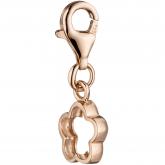 Einhänger/Charm "Blume" 925 Sterling Silber/rotvergoldet