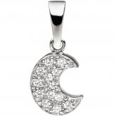 Anhänger "Mond" 925 Sterling Silber mit Zirkonia weiß Anhänger "Mond" 925 Sterling Silber mit Zirkonia weiß