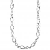 Collier "unendlich" 925 Silber mit Zirkonia weiß 48 cm | Silberschmuck