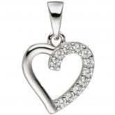 Anhänger "Herz" 925 Sterling Silber mit Zirkonia weiß Anhänger "Herz" 925 Sterling Silber mit Zirkonia weiß