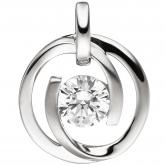Anhänger 333 Weißgold mit Zirkonia weiß kreisförmig | Weißgoldschmuck