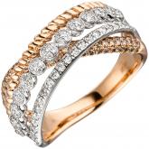 Damen Ring 585 Rotgold/teilrhodiniert mit 181 Brillanten 1,00 ct. | Rosé- und Rotgoldschmuck