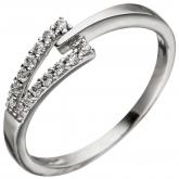 Damen Ring 333 Weißgold mit 14 Zirkonia weiß | Weißgoldschmuck