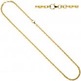 Ankerkette 585 Gelbgold diamantiert 3 mm 50 cm mit Federringverschluss | Gelbgoldschmuck