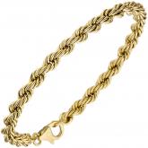 Kordelarmband 585 Gelbgold 19 cm ca. 5,4 mm | Gelbgoldschmuck