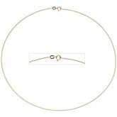 Halsreif 925 Sterling Silber/vergoldet 1,1 mm 42 cm mit Federringverschluss | Vergoldet