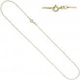 Venezianerkette 925 Sterling Silber/vergoldet 0,9 mm 50 cm Federringverschluss