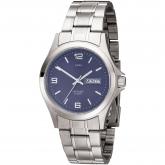 JOBO Quarz Analog Herren Armbanduhr Edelstahl Zifferblatt blau | Uhren