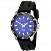 JOBO Quarz analog Herren Armbanduhr aus Edelstahl mit Silikonband schwarz | Uhren