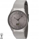 JOBO Funk Herren Armbanduhr Edelstahl grau | JOBO