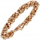 Armband 925 Sterling Silber/rotvergoldet 20 cm Phantasie | Vergoldet