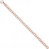 Rundankerarmband 925 Silber/rotvergoldet 19 cm | Vergoldet