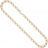 Collier/Lang-Panzerkette 925 Sterling Silber/vergoldet 6,9 mm 45 cm | Vergoldet