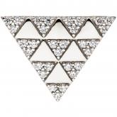 Anhänger "Dreieck" abstrakt 925 Silber mit Zirkonia weiß | Silberschmuck