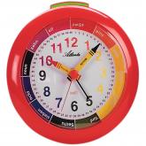 Atlanta Quarz Analog Kinderlern-Wecker rot/bunt | Atlanta