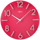 Atlanta Quarz Wanduhr in pink rund | Uhren