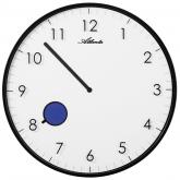 Atlanta Quarz analog Wanduhr Kunststoff schwarz rund mit Farbwechsel | Atlanta