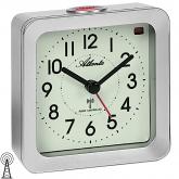 Atlanta Funk analog Wecker quadratisch silberfarben mit Licht, Snooze Atlanta Funk analog Wecker quadratisch silberfarben mit Licht, Snooze