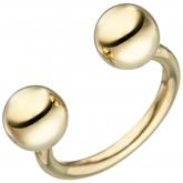 Damen Ring "Kugeln" 925 Sterling Silber/vergoldet offen