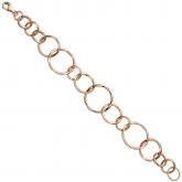 Glieder-Armband 925 Silber/ rotvergoldet 19 cm | Vergoldet