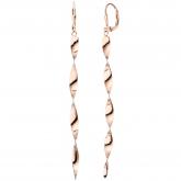 Boutons "Spirale" 925 Silber/rotvergoldet mit Glitzer | Vergoldet