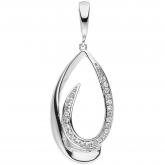 Anhänger "Tropfen" 925 Sterling Silber mit 24 Zirkonia weiß Anhänger "Tropfen" 925 Sterling Silber mit 24 Zirkonia weiß