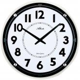 Atlanta Quarz analog Wanduhr schwarz rund leise | Uhren