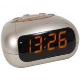 Atlanta Netz-Wecker digital goldfarben mit LED-Anzeige orange | Atlanta
