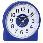 Atlanta Quarz analog Wecker blau leise mit Licht und Melodie | Uhren