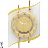 AMS Funk Wanduhr goldfarben lackierte Metallstäbe modern designt AMS Funk Wanduhr goldfarben lackierte Metallstäbe modern designt