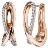 Creolen 585 Rotgold mit 34 Brillanten 0,17 ct. | Rosé- und Rotgoldschmuck