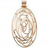 Anhänger oval 585 Rotgold mit 12 Brillanten 0,14ct. | Rosé- und Rotgoldschmuck