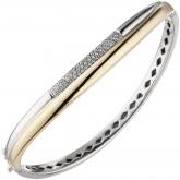 Armreif 585 Gelb-/Weißgold bicolor mit 55 Brillanten 0,328 ct. | Weißgoldschmuck
