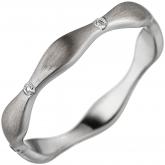 Damen Ring "Welle" 585 Weißgold mit 6 Brillanten | Weißgoldschmuck
