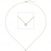 Collier mit Anhänger 750 Gelb-/Weißgold mit Brillant | Gelbgoldschmuck