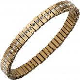 Armband Edelstahl/PVD goldfarben mit Zirkonia weiß rundum 19 cm Armband Edelstahl/PVD goldfarben mit Zirkonia weiß rundum 19 cm