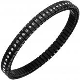 Armband Edelstahl/PVD schwarz mit Zirkonia weiß rundum 21 cm Armband Edelstahl/PVD schwarz mit Zirkonia weiß rundum 21 cm