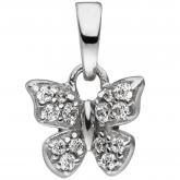 Kinder Anhänger "Schmetterling" 925 Sterling Silber mit Zirkonia weiß | Silberschmuck