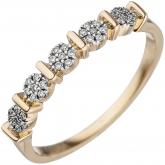 Damen Ring 585 Gelbgold mit Brillanten 0,11 ct. Romanze | Gelbgoldschmuck