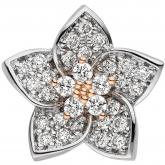 Anhänger "Blume" 585 Rot-/Weißgold bicolor mit Brillanten 0,17 ct. | JOBO