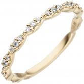 Damen Ring 585 Gelbgold mit Brillanten 0,24 ct. Harmonie