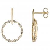 Ohrstecker "Kranz" 585 Gelbgold mit 60 Brillanten 0,26 ct.