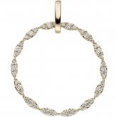 Anhänger "Kranz" 585 Gelbgold mit 42 Brillanten 0,26 ct. | Gelbgoldschmuck