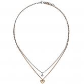 Collier "Herz" Edelstahl/PVD rotgoldfarben mit SWAROVSKI® ELEMENT 45 cm Collier "Herz" Edelstahl/PVD rotgoldfarben mit SWAROVSKI® ELEMENT 45 cm