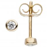 Ohrstecker 585 Gelbgold mit 2 Brillanten 0,10 ct. | Gelbgoldschmuck