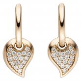 Creolen "Tropfen" 585 Rotgold mit 34 Brillanten 0,22 ct. | Rosé- und Rotgoldschmuck