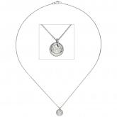 Collier mit Anhänger 585 Weißgold mit Brillanten 0,12ct.  43 cm | Weißgoldschmuck