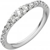 Damen Ring 585 Weißgold 15 Brillanten weiß | JOBO