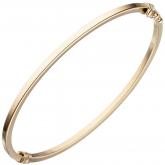 Armreif oval 585 Gelbgold mit Steckverschluss | Gelbgoldschmuck