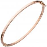 Armreif oval  585 Rotgold mit Steckverschluss 2,4 mm | Rosé- und Rotgoldschmuck
